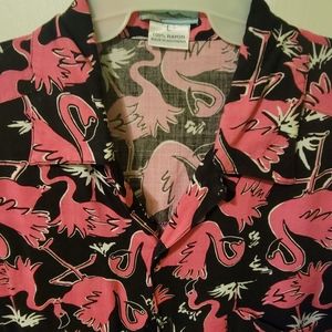 Two Flamingo Hawaiin shirts XL & L